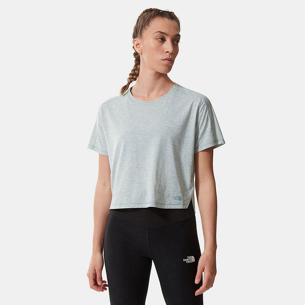 The North Face Active Trail Dawn Dream Γυναικεια T Shirt - Ασημι Μπλε (LBPA30471)